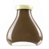 Brown Slim Bottle Vase With 2 Tones Flip Lip H-6.5" D-3.5" X 2.5" (Wholesale 12 Pcs Per Case)