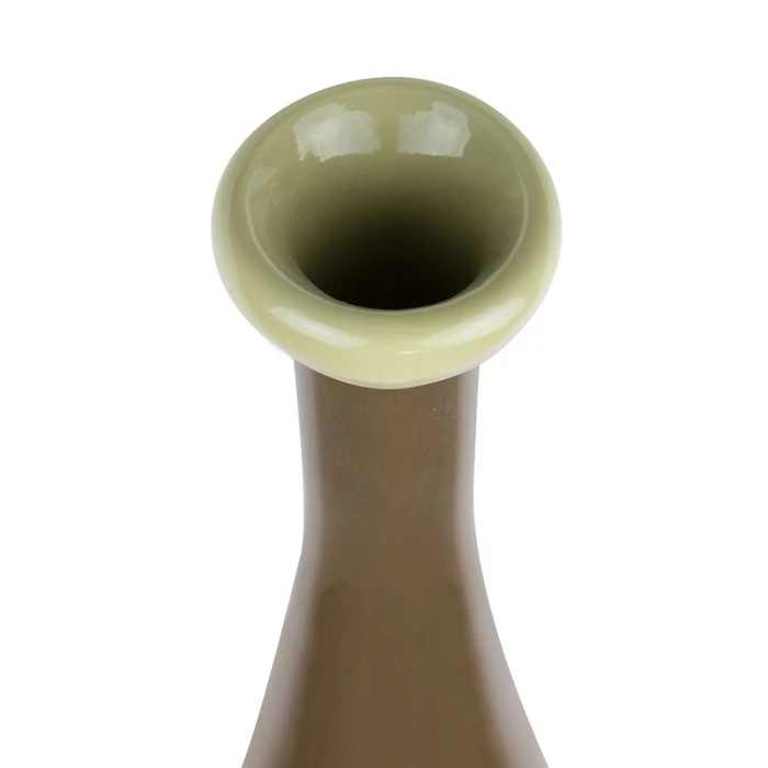 Brown Slim Curve Vase With 2 Tones Flip Lip H-24" D-1.5" (Wholesale 6 Pcs Per Case) 3 Brown Slim Curve Vase With 2 Tones Flip Lip H-24" D-1.5" (Wholesale 6 Pcs Per Case) - Image 3