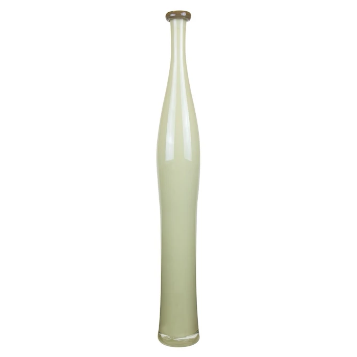Cream Slim Curve Vase With 2 Tones Flip Lip H-24" D-1.5" (Wholesale 6 Pcs Per Case) 1 Cream Slim Curve Vase With 2 Tones Flip Lip H-24" D-1.5" (Wholesale 6 Pcs Per Case)