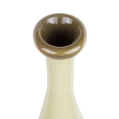 Cream Slim Curve Vase With 2 Tones Flip Lip H-24" D-1.5" (Wholesale 6 Pcs Per Case) 5 Cream Slim Curve Vase With 2 Tones Flip Lip H-24" D-1.5" (Wholesale 6 Pcs Per Case) -Home Decoration Discount brown slim decorative vase dg0165cr 02 1000