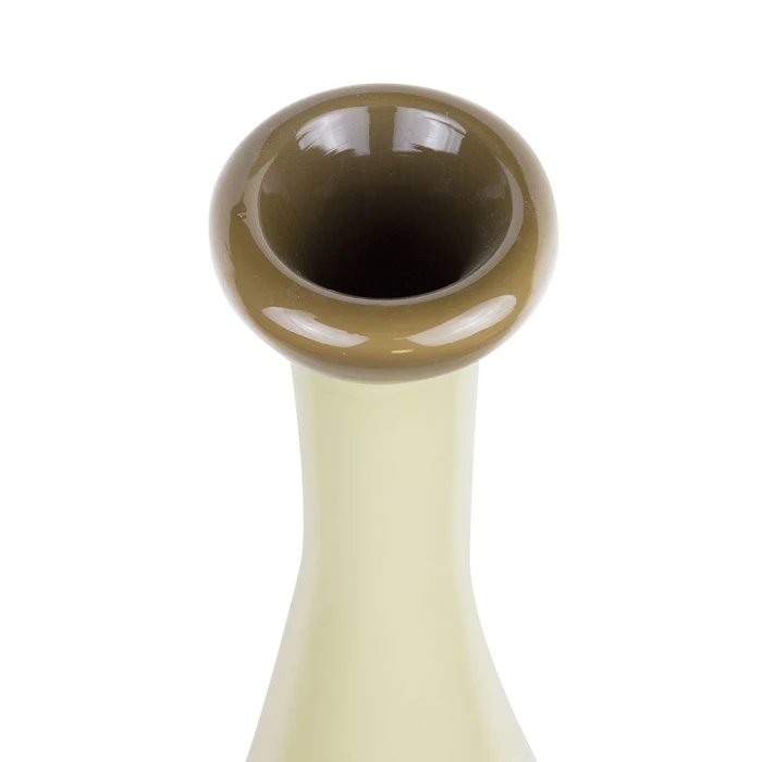 Cream Slim Curve Vase With 2 Tones Flip Lip H-24" D-1.5" (Wholesale 6 Pcs Per Case) 3 Cream Slim Curve Vase With 2 Tones Flip Lip H-24" D-1.5" (Wholesale 6 Pcs Per Case) - Image 3