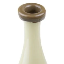 Cream Slim Curve Vase With 2 Tones Flip Lip H-16" D-1.5" (Wholesale 6 Pcs Per Case) 5 Cream Slim Curve Vase With 2 Tones Flip Lip H-16" D-1.5" (Wholesale 6 Pcs Per Case) -Home Decoration Discount brown slim decorative vase dg0167cr 02 1000