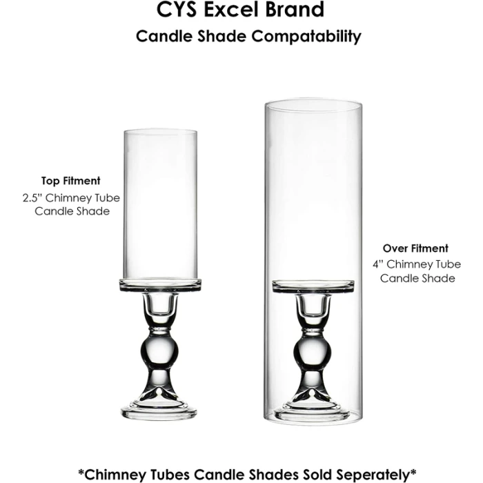 Glass Candle Holder Set Of 3 (D-3" H-3.5" | 4.5" | 5.5") 6 Glass Candle Holder Set Of 3 (D-3" H-3.5" | 4.5" | 5.5") - Image 6