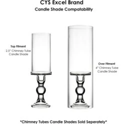 Glass Taper Candle Holders. H-3.75", 4.5", 5.5", D-3.25" (Wholesale Pack Of 24 Pcs) -Home Decoration Discount bubble glass pillar taper candle holder set 4 1