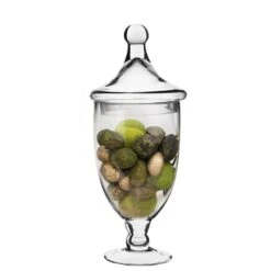 Case Of 12 - Glass Candy Buffet Apothecary Jar, H-13.5" D-4.25" -Home Decoration Discount candy buffet jars glass apothecary gaj112