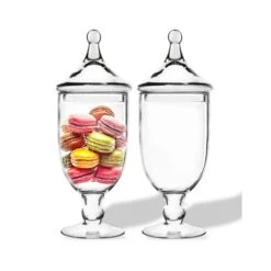 Case Of 12 - Glass Candy Buffet Apothecary Jar, H-13.5" D-4.25"