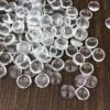28 Lbs - Clear Glass Flat Gemstone Vase Filler, 3/4"
