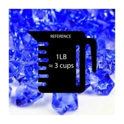 Blue Acrylic Crushed Ice Rocks Vase Filler, 1" (Wholesale 24 LBS/Case) 5 Blue Acrylic Crushed Ice Rocks Vase Filler, 1" (Wholesale 24 LBS/Case) -Home Decoration Discount cobalt blue acrylic rocks vfac002b cup