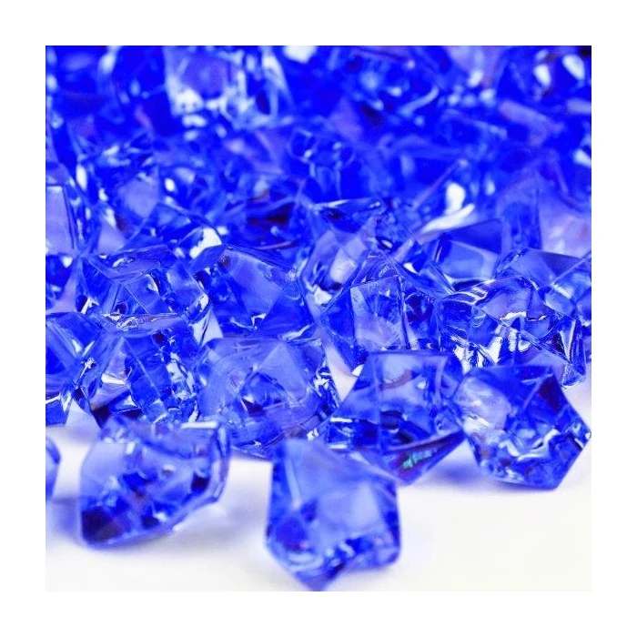 Blue Acrylic Crushed Ice Rocks Vase Filler, 1" (Wholesale 24 LBS/Case) 1 Blue Acrylic Crushed Ice Rocks Vase Filler, 1" (Wholesale 24 LBS/Case)