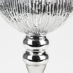 Set Of 3 Mercury Silver Etched Glass, H-12" H-14" H-16" (Wholesale 3 SETS/Case) 11 Set Of 3 Mercury Silver Etched Glass, H-12" H-14" H-16" (Wholesale 3 SETS/Case) -Home Decoration Discount crackle mercury silver candle holder gch351s3sl 2 1