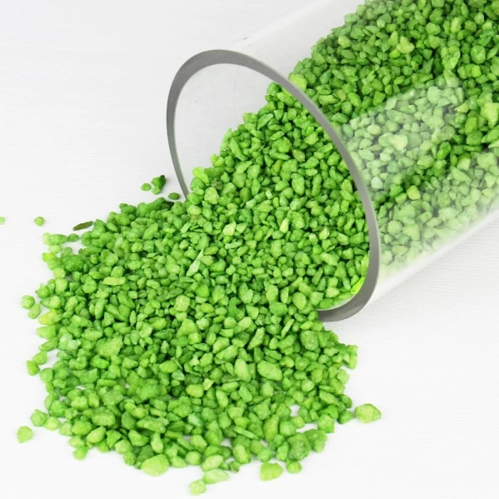 Green Crushed Gravel, Pebbles Stones, 0.07” – 0.2”, 24 Lbs 2 Green Crushed Gravel, Pebbles Stones, 0.07” – 0.2”, 24 Lbs - Image 2