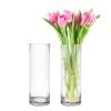 Case Of 12 - Glass Cylinder Vase, H-12" D-4"