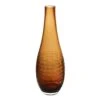 Decorative Amber Gold Glass Vase H-14.5" D-1.5" (Wholesale 6 Pcs Per Case)