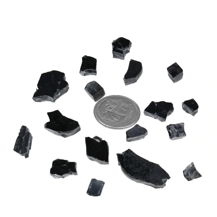 Vibrant Black Fire Pit Glass, 1/2" (Wholesale 40 LBS/Case) 3 Vibrant Black Fire Pit Glass, 1/2" (Wholesale 40 LBS/Case) - Image 3