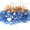 Light Blue Reflective Fire Pit Glass, 1/2" (Wholesale 40 LBS/Case)