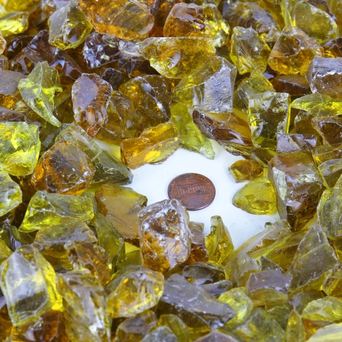 Amber Fire Pit Glass Stones, 1/2" (Wholesale 40 LBS/Case) 3 Amber Fire Pit Glass Stones, 1/2" (Wholesale 40 LBS/Case) - Image 3
