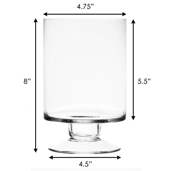 Glass Short Stem Candle Holder, H-8" D-4.75" (Wholesale 12 PCS/Case) 2 Glass Short Stem Candle Holder, H-8" D-4.75" (Wholesale 12 PCS/Case) - Image 2