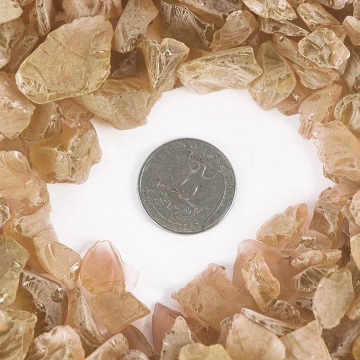 Frosted Light Peach Crushed Sea Glass Vase Filler, 1.5 Cups/LB (Wholesale 28 LBS/Case) 4 Frosted Light Peach Crushed Sea Glass Vase Filler, 1.5 Cups/LB (Wholesale 28 LBS/Case) - Image 4