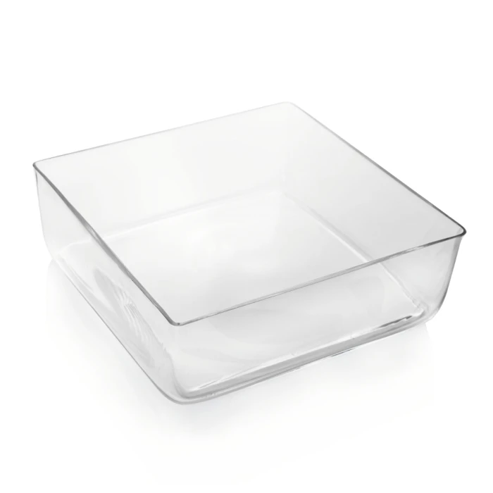 Glass Square Vase, 14" X 14" X 5" (Wholesale 2 PCS/Case) 3 Glass Square Vase, 14" X 14" X 5" (Wholesale 2 PCS/Case) - Image 3
