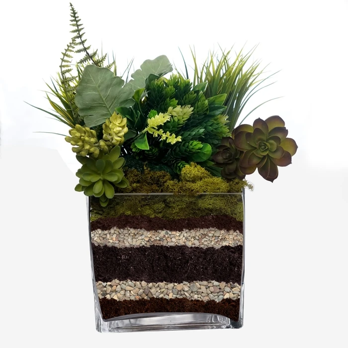 Glass Cube Vase, 8" X 8" X 8" (Wholesale 4 PCS/Case) 5 Glass Cube Vase, 8" X 8" X 8" (Wholesale 4 PCS/Case) - Image 5