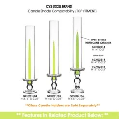 Case Of 24 - Glass Hurricane Candle Holder Shade Chimney Tube, H-14" D-2" -Home Decoration Discount gch02014 gch201