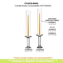 Case Of 24 - Glass Hurricane Candle Holder Shade Chimney Tube, H-14" D-2" -Home Decoration Discount gch02014 gch204