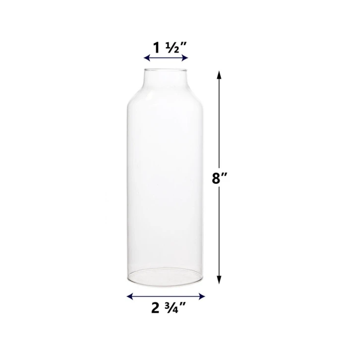 24 Sets Glass Candle Holder H-3.75" With 8" Candle Milk Bottle Chimney Tubes (48 Pcs) 3 24 Sets Glass Candle Holder H-3.75" With 8" Candle Milk Bottle Chimney Tubes (48 Pcs) - Image 3
