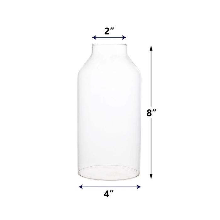 48 Pcs Glass Hurricane Chimney H-8" D-4" Lamp Shades Open Ended Cover 2 48 Pcs Glass Hurricane Chimney H-8" D-4" Lamp Shades Open Ended Cover - Image 2