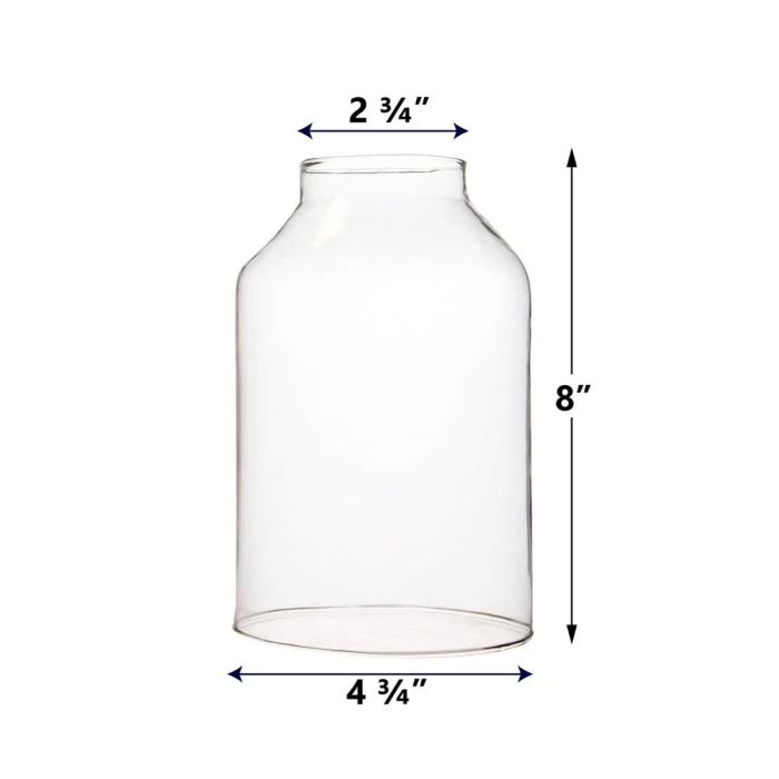24 Pcs Glass Hurricane Chimney H-8" D-4.75" Lamp Shades Open Ended Cover 2 24 Pcs Glass Hurricane Chimney H-8" D-4.75" Lamp Shades Open Ended Cover - Image 2