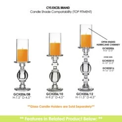 Case Of 24 - Glass Hurricane Candle Holder Shade Chimney Tube, H-6" D-3" -Home Decoration Discount gch03006 gch206