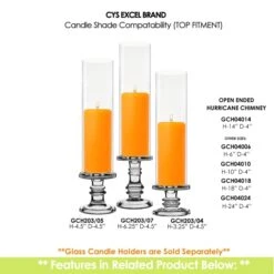 Case Of 12 - Glass Hurricane Candle Holder Shade Chimney Tube, H-14" D-4" -Home Decoration Discount gch04014 203