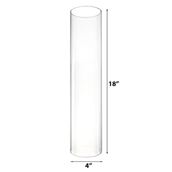 Glass Hurricane Candle Holder Shade Chimney Tube, H-14" - 24" D-4" (Wholesale 12 PCS/Case) 7 Glass Hurricane Candle Holder Shade Chimney Tube, H-14" - 24" D-4" (Wholesale 12 PCS/Case) - Image 7