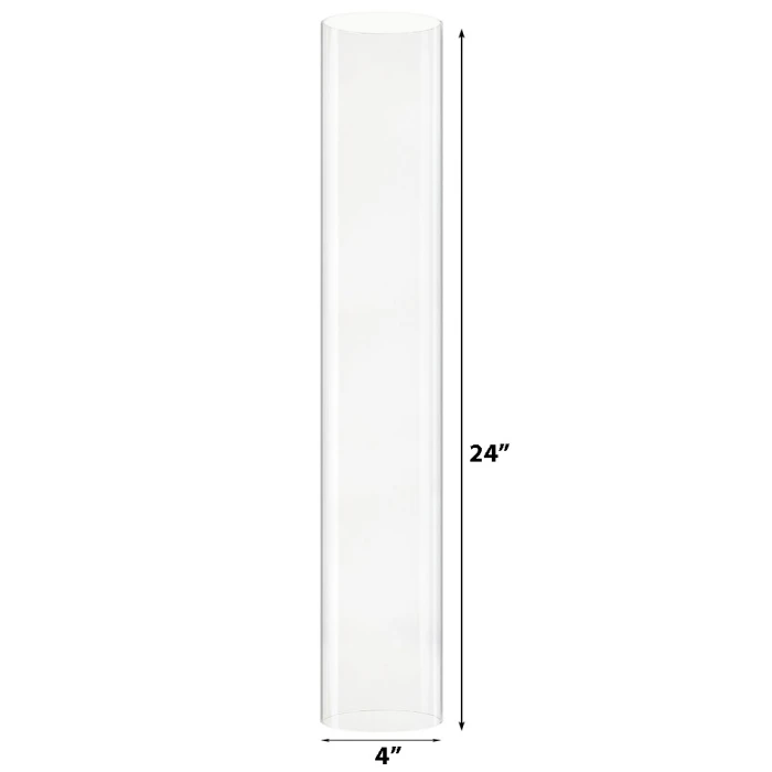 Glass Hurricane Candle Holder Shade Chimney Tube, H-14" - 24" D-4" (Wholesale 12 PCS/Case) 8 Glass Hurricane Candle Holder Shade Chimney Tube, H-14" - 24" D-4" (Wholesale 12 PCS/Case) - Image 8