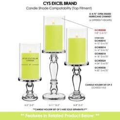 Case Of 12 - Glass Hurricane Candle Holder Shade Chimney Tube, H-8" D-4.75" -Home Decoration Discount gch05008 202 57327.1663200809.1280.1280