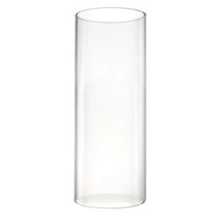 Case Of 4 - Glass Hurricane Candle Holder Shade Chimney Tube, H-18" D-7"