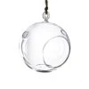 Case Of 24 - Glass Hanging Orb Plant Terrarium Tealight Candle Holder, H-5.5" D-5"