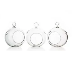 Case Of 48 - Glass Hanging Orb Plant Terrarium Tealight Candle Holder, H-4.5" D-4" 10 Case Of 48 - Glass Hanging Orb Plant Terrarium Tealight Candle Holder, H-4.5" D-4" -Home Decoration Discount gch101 04 3