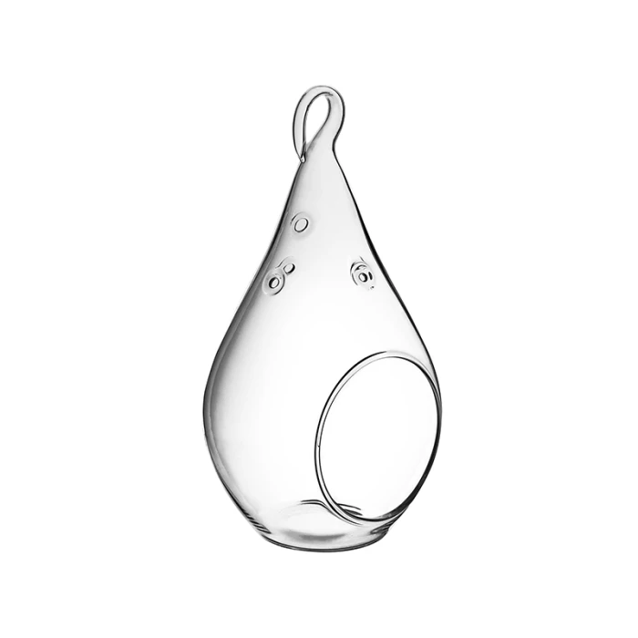 Glass Hanging Teardrop Plant Terrarium Candle Holder, H-5.5" W-2.75" (Wholesale 48 PCS/Case) 3 Glass Hanging Teardrop Plant Terrarium Candle Holder, H-5.5" W-2.75" (Wholesale 48 PCS/Case) - Image 3
