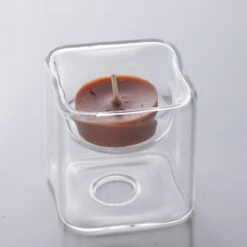 Case Of 144 - Glass Reversible Block Tealight Candle Holder, H-2.5" W-2.5" -Home Decoration Discount gch108 03 candle.2000 22112.1663187347.1280.1280