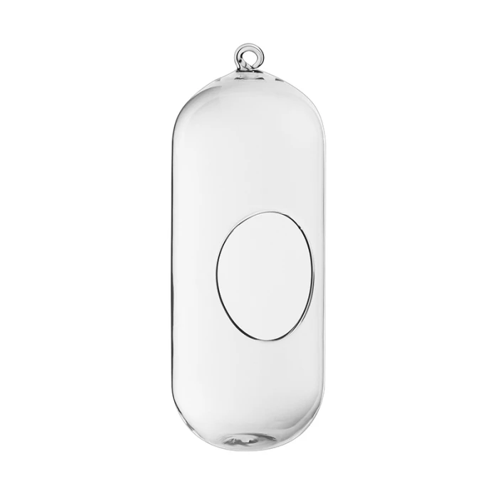 Glass Hanging Capsule Plant Terrarium Tealight Candle Holder, H-12" W-4.25" (Wholesale 12 PCS/Case) 3 Glass Hanging Capsule Plant Terrarium Tealight Candle Holder, H-12" W-4.25" (Wholesale 12 PCS/Case) - Image 3