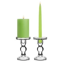 Bubble Glass Dual Use Pillar Taper Candle Holder, H-5.5" W-3.25" (Wholesale 24 PCS/Case) -Home Decoration Discount gch201 06 2p