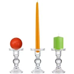 Bubble Glass Dual Use Pillar Taper Candle Holder, H-5.5" W-3.25" (Wholesale 24 PCS/Case) -Home Decoration Discount gch201 06 800x800 1