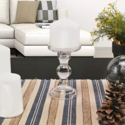 Bubble Glass Dual Use Pillar Taper Candle Holder, H-5.5" W-3.25" (Wholesale 24 PCS/Case) -Home Decoration Discount gch201 06 lifestyle 01