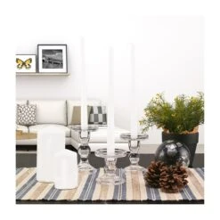 Glass Candle Holder Set Of 3 (D-3" H-3.5" | 4.5" | 5.5") 25 Glass Candle Holder Set Of 3 (D-3" H-3.5" | 4.5" | 5.5") -Home Decoration Discount gch201 06 lifestyle 02