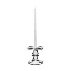 Classic Glass Dual Use Pillar Taper Candle Holder, H-4.5" W-4.5" (Wholesale 12 PCS/Case) 16 Classic Glass Dual Use Pillar Taper Candle Holder, H-4.5" W-4.5" (Wholesale 12 PCS/Case) -Home Decoration Discount gch203 05 details 06