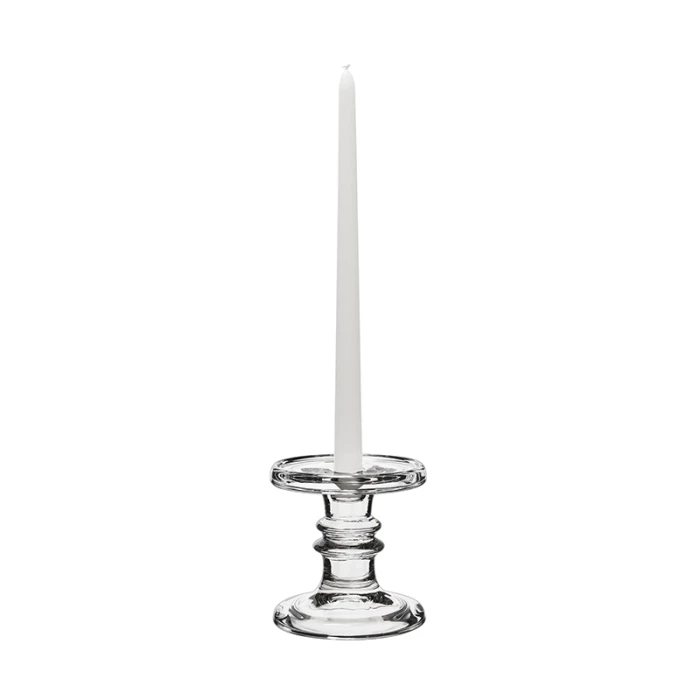 Classic Glass Dual Use Pillar Taper Candle Holder, H-4.5" W-4.5" (Wholesale 12 PCS/Case) 8 Classic Glass Dual Use Pillar Taper Candle Holder, H-4.5" W-4.5" (Wholesale 12 PCS/Case) - Image 8