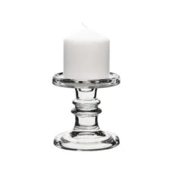 Classic Glass Dual Use Pillar Taper Candle Holder, H-4.5" W-4.5" (Wholesale 12 PCS/Case) 15 Classic Glass Dual Use Pillar Taper Candle Holder, H-4.5" W-4.5" (Wholesale 12 PCS/Case) -Home Decoration Discount gch203 05 details 07
