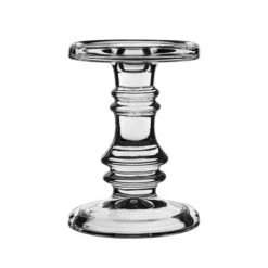 Classic Glass Dual Use Pillar Taper Candle Holder, H-6.25" W-4.5" (Wholesale 12 PCS/Case) 16 Classic Glass Dual Use Pillar Taper Candle Holder, H-6.25" W-4.5" (Wholesale 12 PCS/Case) -Home Decoration Discount gch203 07 main 01 1