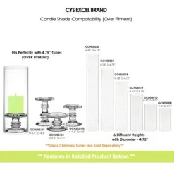 Classic Glass Dual Use Pillar Taper Candle Holder, H-4.5" W-4.5" (Wholesale 12 PCS/Case) 11 Classic Glass Dual Use Pillar Taper Candle Holder, H-4.5" W-4.5" (Wholesale 12 PCS/Case) -Home Decoration Discount gch203 to over 1