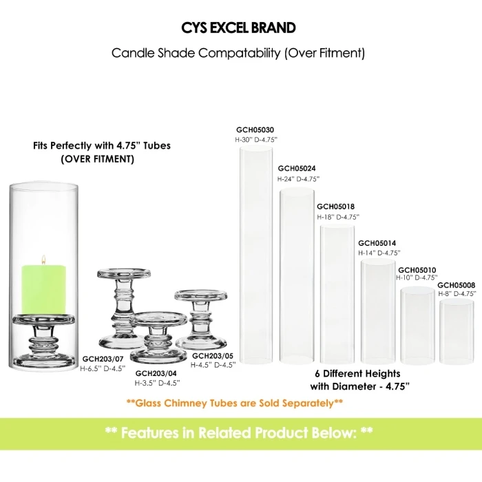 Classic Glass Dual Use Pillar Taper Candle Holder, H-6.25" W-4.5" (Wholesale 12 PCS/Case) 3 Classic Glass Dual Use Pillar Taper Candle Holder, H-6.25" W-4.5" (Wholesale 12 PCS/Case) - Image 3